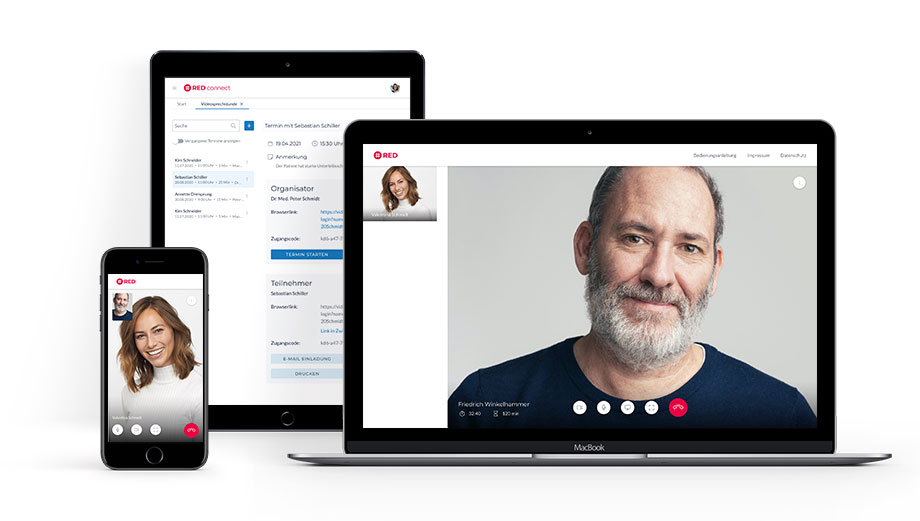 Die Videosprechstunde von RED ist zertifiziert sicher - und dauerhaft kostenlos.